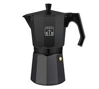 Cecotec Cafetière Italienne MokClassic. Aluminium fondu de Haute qualité, Convient pour cuisinières à gaz, électriques ou vitrocéramiques (Black, MokClassic 900)