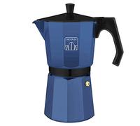 Cecotec Cafetière Italienne MokClassic. Aluminium fondu de Haute qualité, Convient pour cuisinières à gaz, électriques ou vitrocéramiques (Blue, MokClassic 300)