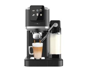 Cecotec Cafetières Express Semi-automatiques Cafelizzia ColdBrew Latte. 1350W, 20 Bars, ColdBrew, Écran Tactile Couleur, Réservoir d'Eau 1,2L et 1000ml Lait, Chauffe-tasses, Double Bras, Amovible