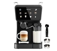 Cecotec Cafetières Express Semi-automatiques Power Espresso Touch ColdBrew Latte. 1350W, 20 Bars, Froid, Tiède ou Chaud, Écran Tactile, Réservoir d'Eau 1,5L, Réservoir de Lait 500ml, Double Bras