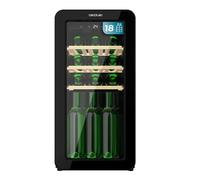 Cecotec Cave a Vin 18 Bouteilles Bolero GrandSommelier Origin 18 Hit Black. Cave à vin rétro, noir, 18 bouteilles, NoFrost, 5-20 ºC, LED, compresseur, clayettes en bois