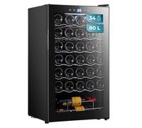 Cecotec Cave à vin 34 bouteilles Bolero grandsommelier 34030 black compressor, 80 L, Refroidissement par compresseur, Température réglable de 5 à 18°C, Commande tactile, Affichage, LED intérieur.