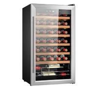 Cecotec Cave à vin 34 bouteilles Bolero grandsommelier 34030 inox compressor, 80 L, Refroidissement par compresseur, Température réglable de 5 à 18°C, Commande tactile, Affichage, LED intérieur.