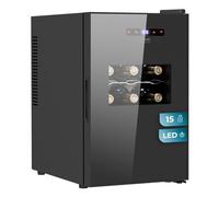 Cecotec Cave à Vin Bolero GrandSommelier 1550 CoolCrystal, Cave pour 15 Bouteilles, Température Réglable de 5-18ºC, Refroidissement Thermoélectrique, Silencieuse 35 dB, Panneau Tactile et LED éco