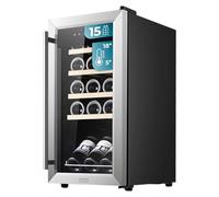 Cecotec Cave à vin Bolero GrandSommelier 1550 Inox Compressor. Cave à vin inox, 15 bouteilles, compresseur, température réglable 5-18°C, panneau tactile.