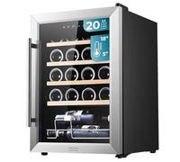 Cecotec Cave a vin Bolero GrandSommelier 2050 Inox Compressor. Cave à vin 20 Bouteilles avec compresseur de réfrigération et panneau de contrôle tactile pour un ajustement facile.