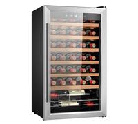 Cecotec Cave à vin 34 bouteilles Bolero grandsommelier 34030 inox compressor, 80 L, Refroidissement par compresseur, Température réglable de 5 à 18°C, Commande tactile, Affichage, LED intérieur.