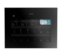 Cecotec Cave à Vin Encastrable 28 Bouteilles 45x60cm avec Compresseur Bolero GrandSommelier BI 28000 Touch Matt Black Compressor. Ouverture Tactile, Température 5-20ºC, Display LED, 2 Étagères en Bois