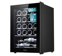 Cecotec Caves à vin GrandSommelier 2050 Black Compressor, 20 bouteilles, Système compresseur, Température Réglable de 5 à 18ºC, Haute Performance, Fonctionnement Silencieux et Sans Vibration,