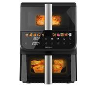Friteuse à Air sans Huile Cecotec - Air Fryer 10L Cecofry DuoLevel 10000 DuoSize Window. 2000W, Design Vertical, 2 Cuves 3.5