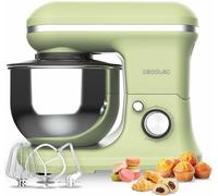 Cecotec Cecomixer Mixeur à meringue 5L 1200 vert. 1200 W en 6 étapes, 5 fonctions, mouvement planétaire, design élégant, Bol de Stahl de 5 L et accessoires pour battre et pétrir.