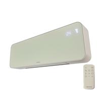 Cecotec Chauffage Céramique Mural ReadyWarm 3000 Textile. 2000W, 3 Modes, Oscillation, LED, Télécommande, Minuteur, Sécurité, Design Tissu Moderne, Couverture 20m², Chaleur Uniforme