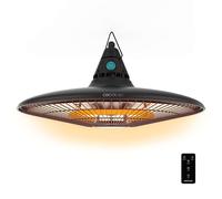 Cecotec Chauffage électrique extérieur au plafond ReadyWarm 1500 Power Ceiling. 1500 W, Technologie halogène, Protection IP65, Télécommande, Zone de couverture 10 m2