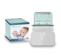 Cecotec Chauffe Biberon Double Nana BabyCare Double BottleWarmer. Design Compact, Chauffe Deux Biberons, Sans BPA, Panier Intérieur, Éclairage Nocturne, Minuterie Réglable Avec Bip
