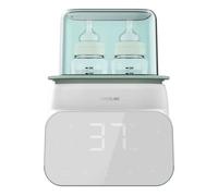 Cecotec Chauffe Biberon Double Nana BabyCare Double BottleWarmer. Design Compact, Chauffe Deux Biberons, Sans BPA, Panier Intérieur, Éclairage Nocturne, Minuterie Réglable Avec Bip