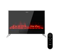 Cecotec Cheminée Électrique ReadyWarm 7500 3in1 Total Flames. 1500W, 2 Modes, Thermostat, Télécommande, Effet Flamme, Minuteur, Sécurité, Convection, Chaleur Rapide et Efficace