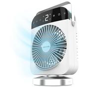 Cecotec Climatiseur de Table EnergySilence 600 DeskChill Smart Rotate. 10W, Réservoir de 300 ml, Contrôle Tactile, Oscillation, 4 Vitesses, Lumière LED avec 7 Couleurs et Minuterie.
