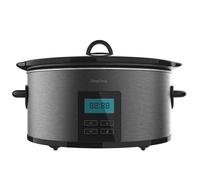 Cecotec Cocotte de cuisson Lenta Chup Chup de 5,5 litres, cuve en céramique de forme ovale, couvercle en verre avec joint en silicon