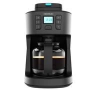 Cecotec Cafetière à goutte Coffee 66 Grind & Drop – 1086 W, moulin à lames, 12 tasses, inox