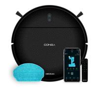Cecotec Robot Aspirateur avec Navigation Gyroscopique Conga 999 Map Genesis. Moteur d'Aspiration 2000Pa, 2 Brosses Latérales, Serpillière, Autonomie 120 mins, Contrôle par APP et Télécommande