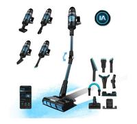 Cecotec Conga Rockstar 9500 Connected Ergowet 3000 IA Aspirateur balai 4-en-1 Batterie Sec HEPA Sans sac 0,6 L 680 W Noir, Vert 3 Ah