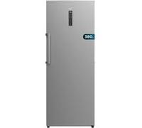 Cecotec Congélateur vertical Bolero CoolMarket UF 380 inox D. 1950W, grande capacité XL de 380L, classe D, inverter plus, Total No Frost, porte avec écran, convertible en réfrigérateur, Multi Airflow