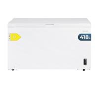 Cecotec Congélateur Coffre 418L Bolero CoolMarket Chest 418P White E. Panier, Contrôle Électronique LED, Roues, UltraContact D-Cool, Double Fonction, Porte ZeroG (80º-30º) et Congélation Rapide