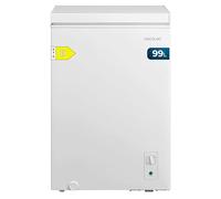 Cecotec Congélateur Coffre 99L Bolero CoolMarket Chest 99M White D. Panier, Contrôle Mécanique LED, UltraContact D-Cool, Double Fonction, Porte ZeroG (80º-30º), Congélation Rapide, Compact