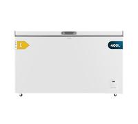 Cecotec Congélateur horizontal Bolero CoolMarket Chest 400 white E. Congélateur 400L, Classe E, Compresseur Inverter, Double Fonction, Congélation rapide, Contrôle électronique, Sécurité enfants.