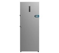 Cecotec Congélateur vertical Bolero CoolMarket UF 380 inox D. 1950W, grande capacité XL de 380L, classe D, inverter plus, Total No Frost, porte avec écran, convertible en réfrigérateur, Multi Airflow