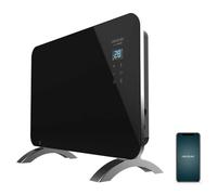 Cecotec Convecteur en Verre Ready Warm 6670 Crystal Connection. Contrôle par WiFi, Thermostat Réglable , Minuterie, Pieds, Convient pour la Salle de bain (IP24), Silencieux, 1000 W.