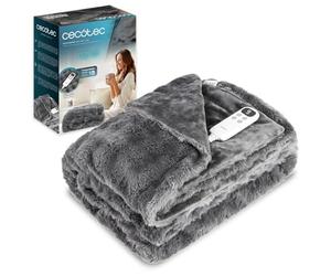 Cecotec Couverture Électrique 160x130cm HeatConfort Noa (160 x 130). 115W, 10 Niveaux de Température Réglables, Contrôleur LCD Amovible, Minuterie avec Arrêt Automatique, Technologie PTC+ NTC