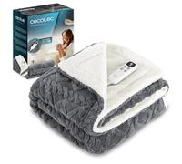 Cecotec Couverture Électrique 180x130cm HeatConfort Luma (180 x 130). 115W, 10 Niveaux de Température Réglables, Contrôleur LCD Amovible, Minuterie avec Arrêt Automatique, Technologie PTC+ NTC