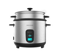 Cecotec Cuiseur à riz RiceFusion 7000 Inox. 700 W, capacité 1,8 Litres, 10 portions, acier inoxydable et couvercle en verre.