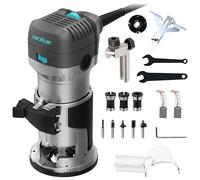 Cecotec Défonceuse Électrique Filaire MultiShape 500. 710 W, 5 Fraises et Mandrins de 6 mm, 6,35 mm et 8 mm, Vitesse et Profondeur Réglables, Corps en Aluminium, Design Ergonomique, Butée Parallèle