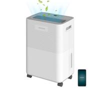 Cecotec Déshumidificateur BigDry 8000 Expert Connected. 16 L/jour, réservoir amovible de 2 L, contrôle via Wifi, fonction de séchage de vêtements et minuterie 24 heures, zone de couverture de 30 m2 White