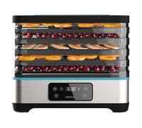 Cecotec Déshydrateur d'Aliments VitaDry Pro. 300 W, Déshydrateur de Fruits avec 5 Plateaux Réglables en Hauteur, Écran Digital, Minuterie de 30 min à 48 heures, Température de 35°C à 70°C, Inox.