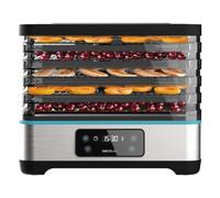 Cecotec Déshydrateur d'Aliments VitaDry Pro. 300 W, Déshydrateur de Fruits avec 5 Plateaux Réglables en Hauteur, Écran Digital, Minuterie de 30 min à 48 heures, Température de 35°C à 70°C, Inox.