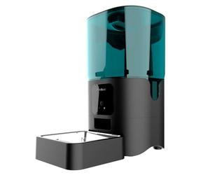 Cecotec Distributeur Automatique de Nourriture pour Animaux Pumba 6000 Purrfect Meal Smart. Contrôle WiFi. Capacité de 6 L, Contrôle des Portions, Alarme, Bol en Acier Inoxydable