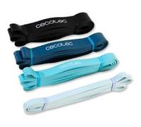 Cecotec Bandes élastiques DrumFit Power - Ensemble 4 (15–60 kg) en latex, sac inclus - Bleu