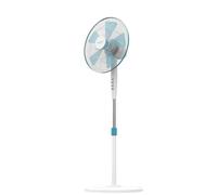Cecotec EnergySilence 500 Ventilateur sur pied 40 W, 5 pales de 40 cm de diamètre, oscillant, 3 vitesses, hauteur réglable 110-130 cm, moteur en cuivre (Blanc | 110-130 cm)