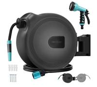 Cecotec Enrouleur de Tuyau de 30m HydroShell 30, Technologie SlowReturn, Design Portable et Ergonomique, Inclut Buse Simple et Pistolet Pulvérisateur à 8 Fonctions, Connexion Universelle 3en1