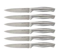 Cecotec Ensemble 6 couteaux à viande professionnels – Lame 2 mm, manche et lame forgés, dentelure