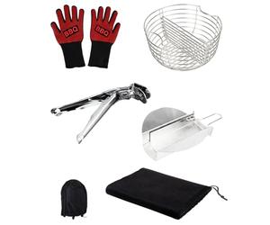 Cecotec Ensemble d'Ustensiles pour Barbecue en Acier Inoxydable DragonPack 6000 L. Pinces à Grande Prise, Housse Protectrice, Collecteur de Cendres et Panier à Charbon pour Une Cuisson Optimale