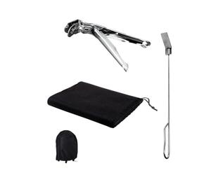 Cecotec Ensemble d'Ustensiles pour Barbecue en Acier Inoxydable DragonPack 6000 S. Devenez Un Maître du Gril : Pinces à Prise Ferme, Tisonnier à Charbon et Housse Protectrice Résistante