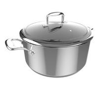 Cecotec Faitout Poisson Polka Classy 28 cm 7,5 L inox 18/10 antiadhésif, couvercle verre
