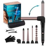 Cecotec Fer a Boucler SurfCare MultiWaves. 5 Têtes Iinterchangeables Céramiques, Température 140-200°C, Gant Thermique, Etui, Pinces, Résultats Brillants Et Durables, Confort Ergonomique