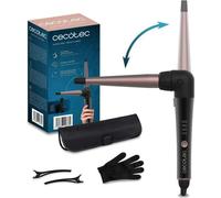 Cecotec fer à friser de cheveux coniques SurfCare TwistConic. Fer à friser de cheveux coniques avec une courbure de 90 degrés de pour le confort, comprend un gant chauffant, un cas et 2 clips.