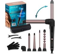 Cecotec Fer à friser de Multihead Hair SurfCare MultiWaves, 5 têtes, revêtement céramique, température réglable, 140 à 200°, gant thermique, étui, 2 clips, tête spéciale 90