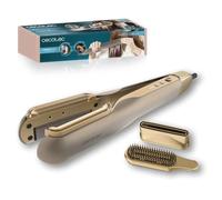 Cecotec Fer à lisser à air AirLisse 2 en 1 ForceDry Champagne, 1000 W, flux d'air 19,7 m/s, 2 têtes aimantées, sans frisottis, fonction plasma, moteur brushless, 4 températures et 2 vitesses